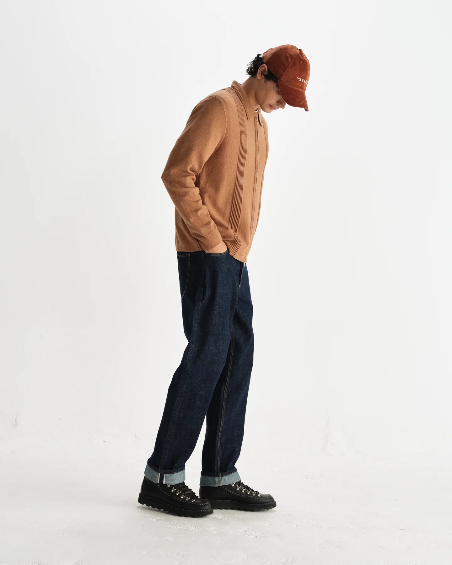 レノックスジップ MILANO RIPPLE STRIPE (CAMEL)