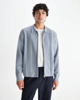 レノックスジップ MILANO RIPPLE STRIPE (GREY BLUE)
