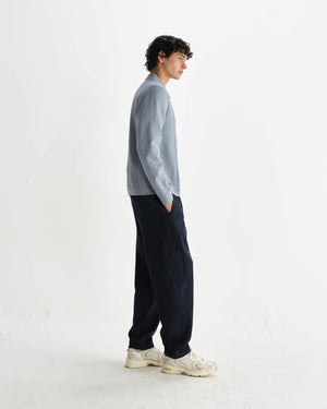 レノックスジップ MILANO RIPPLE STRIPE (GREY BLUE)