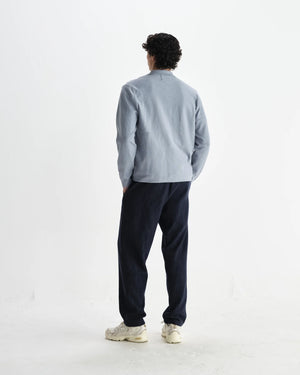 レノックスジップ MILANO RIPPLE STRIPE (GREY BLUE)