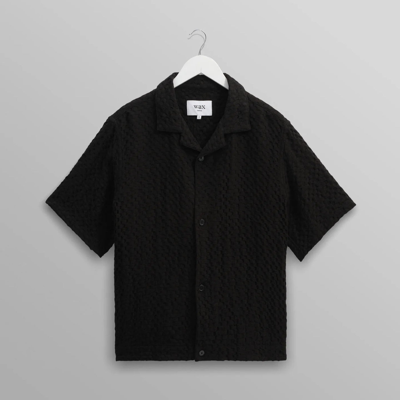 リドシャツ BOX DOBBY (BLACK)│wax london ワックスロンドン