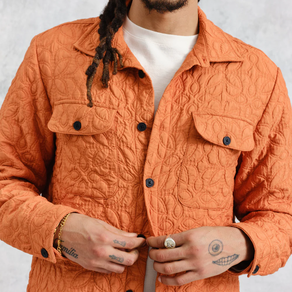 ローモンドオーバーシャツ ペタルキルト (ORANGE) OSH-LOM-BKI-ORG ワックスロンドン wax london