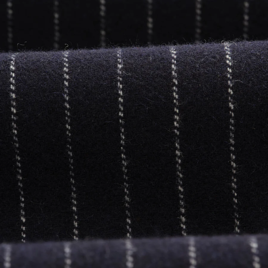 マルハムトラウザー ピンストライプウール (NAVY) TRO-MAL-BSS-NVY ワックスロンドン wax london