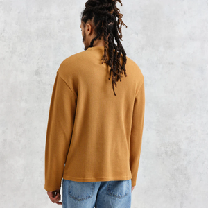 ムーア ロングスリーブTシャツ ヘビーワッフル (MUSTARD) TEE-MOR-BLF-MRD ワックスロンドンwax london