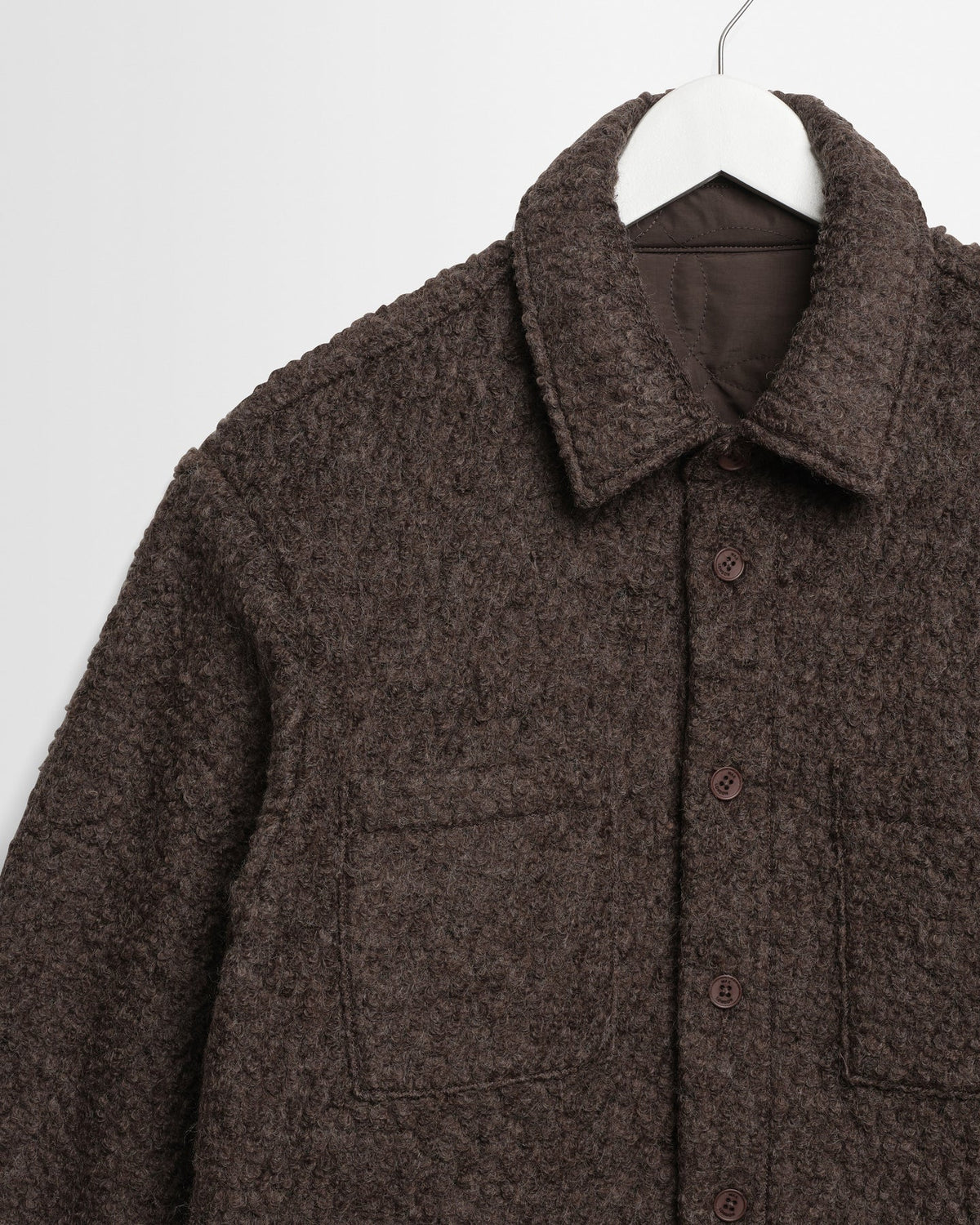 オーバーシャツ MOUNT REVERSIBLE BOBBLE WOOL (DUSTY BROWN)