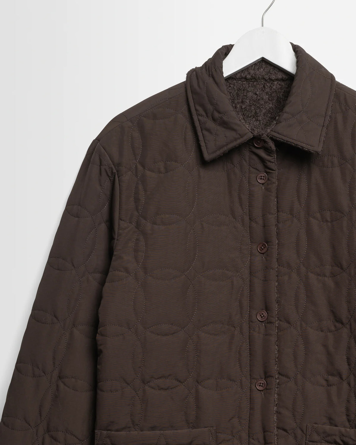 オーバーシャツ MOUNT REVERSIBLE BOBBLE WOOL (DUSTY BROWN)