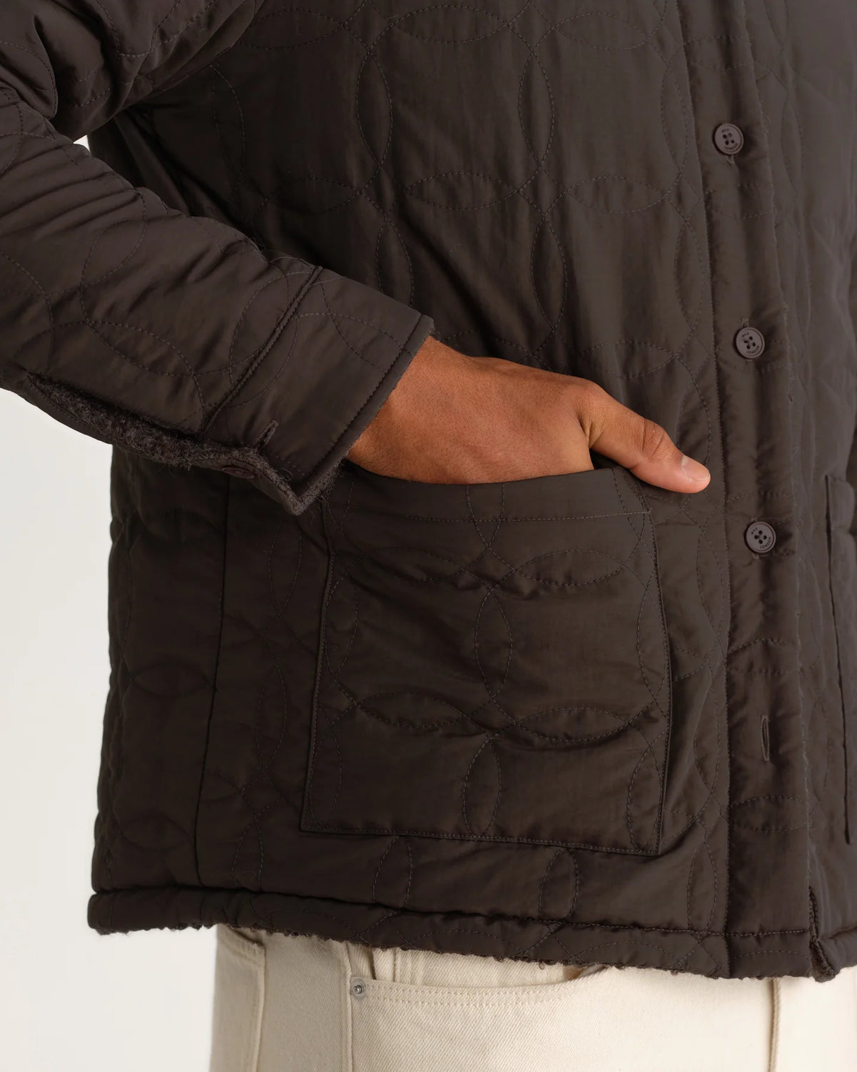 オーバーシャツ MOUNT REVERSIBLE BOBBLE WOOL (DUSTY BROWN)
