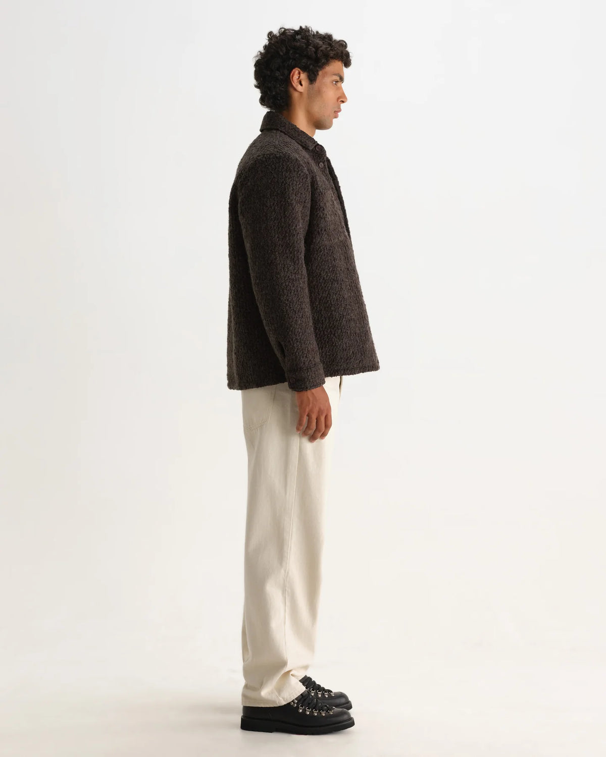 オーバーシャツ MOUNT REVERSIBLE BOBBLE WOOL (DUSTY BROWN)