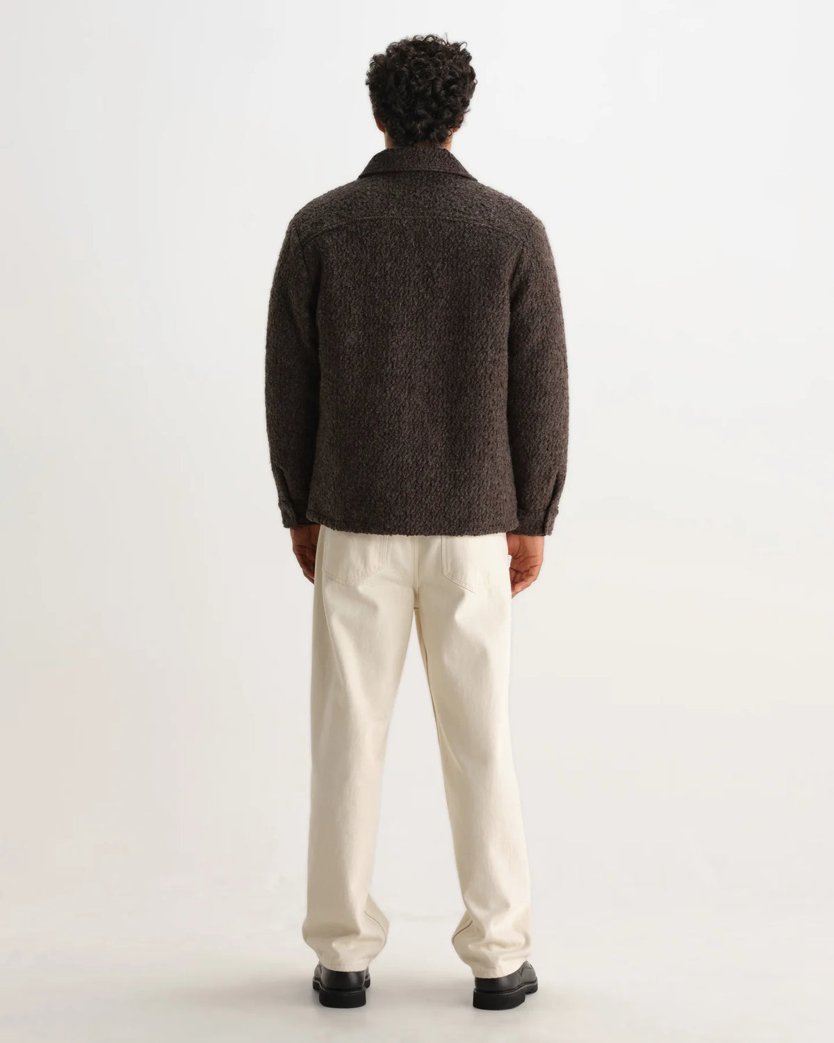 オーバーシャツ MOUNT REVERSIBLE BOBBLE WOOL (DUSTY BROWN)