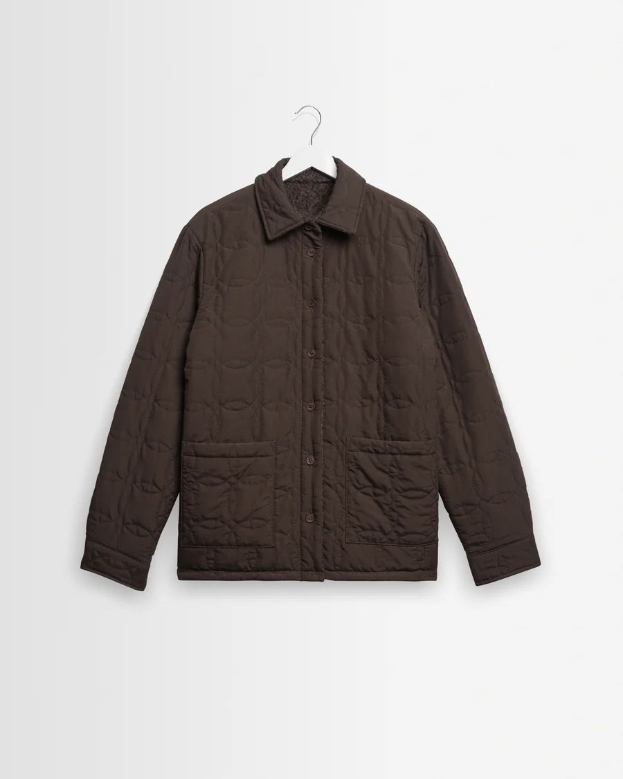 オーバーシャツ MOUNT REVERSIBLE BOBBLE WOOL (DUSTY BROWN)