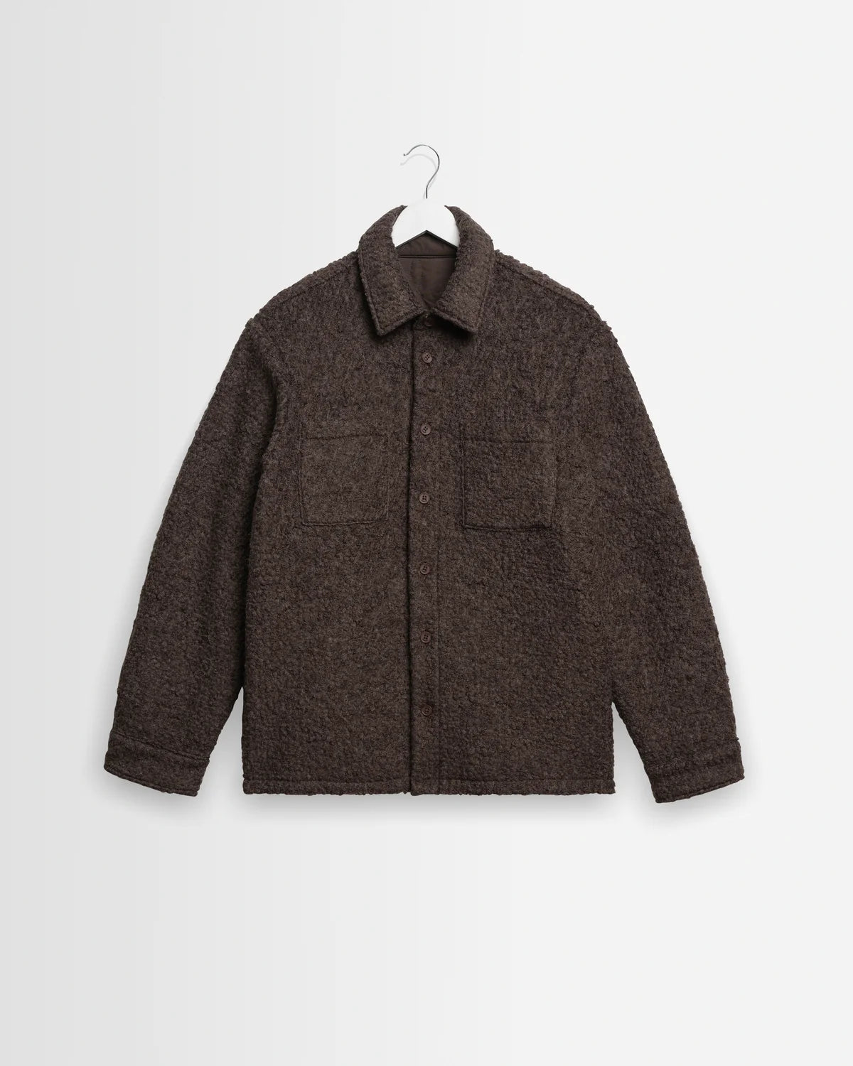 オーバーシャツ MOUNT REVERSIBLE BOBBLE WOOL (DUSTY BROWN)