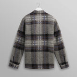 【予約】オーバーシャツ NOLAN WOOL CHECK (GREY BLUE)