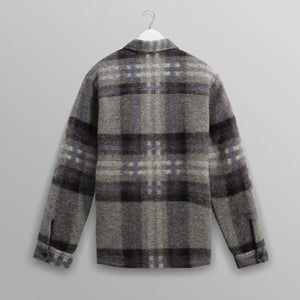 【予約】オーバーシャツ NOLAN WOOL CHECK (GREY BLUE)