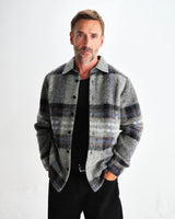 【予約】オーバーシャツ NOLAN WOOL CHECK (GREY BLUE)