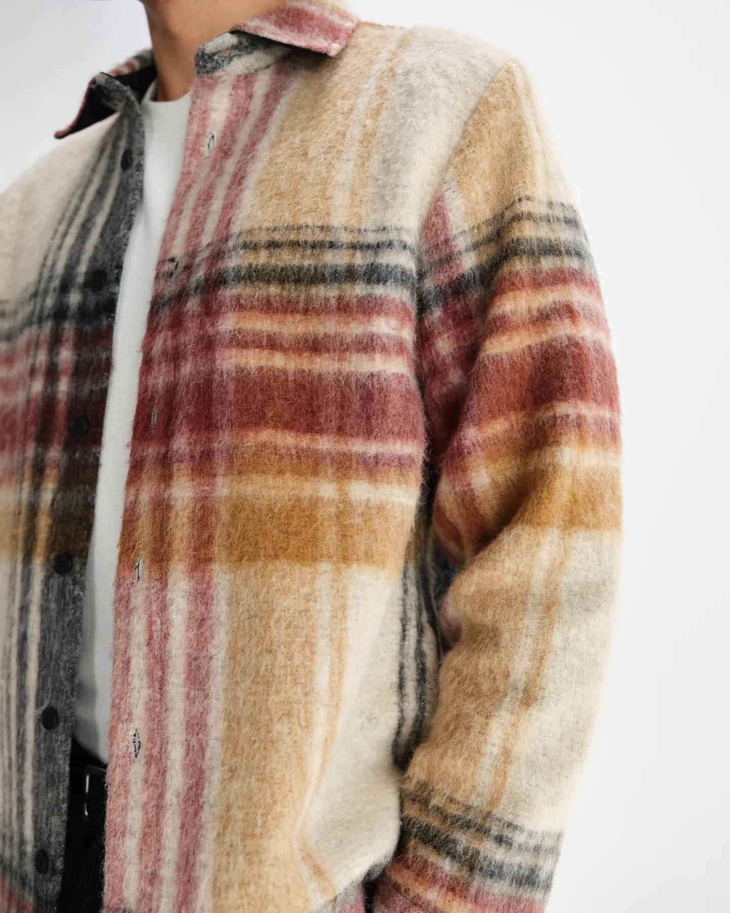 オーバーシャツ NOLAN WOOL BLEND CHECK (NATURAL MULTI)