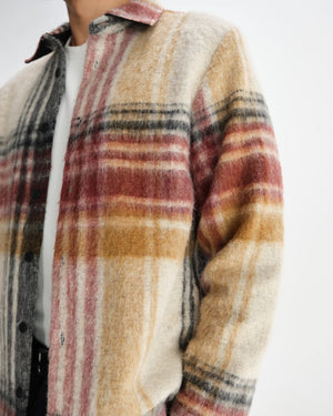 【予約】オーバーシャツ NOLAN WOOL BLEND CHECK (NATURAL MULTI)