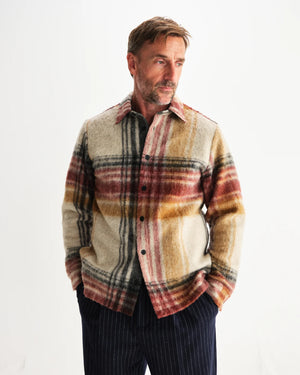 【予約】オーバーシャツ NOLAN WOOL BLEND CHECK (NATURAL MULTI)