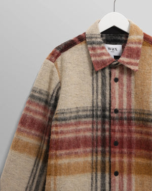 【予約】オーバーシャツ NOLAN WOOL BLEND CHECK (NATURAL MULTI)