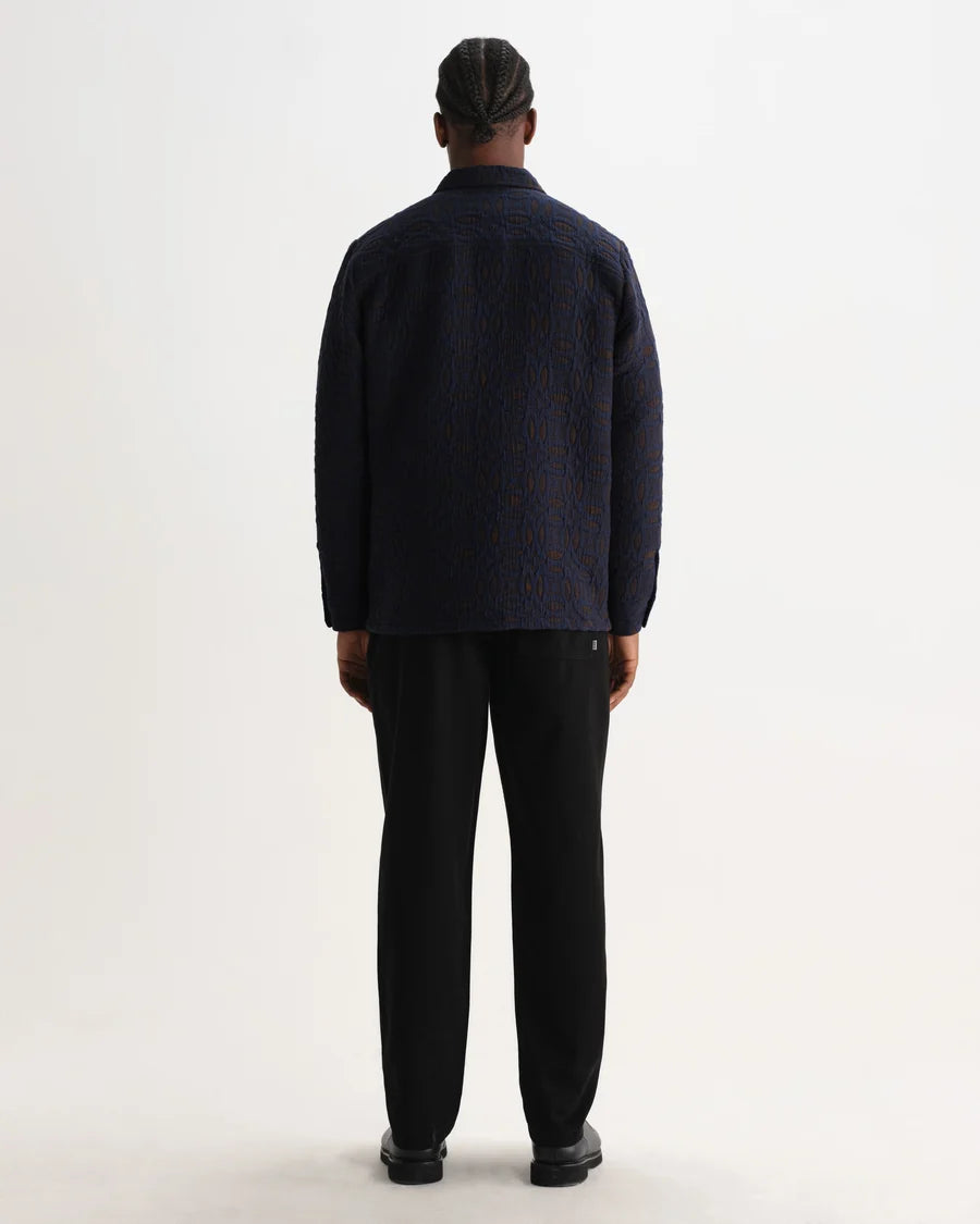 オーバーシャツ OTTO ORNATE QUILT (NAVY/BROWN)