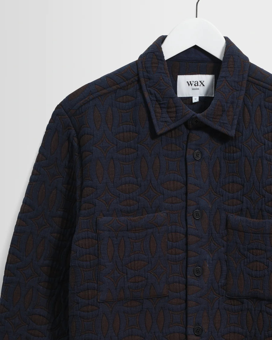 オーバーシャツ OTTO ORNATE QUILT (NAVY/BROWN)