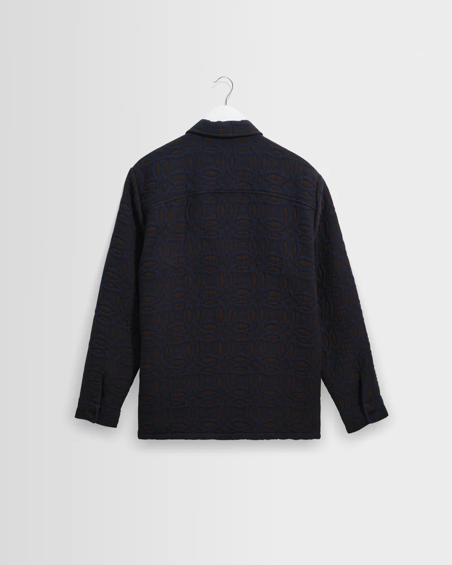 オーバーシャツ OTTO ORNATE QUILT (NAVY/BROWN)