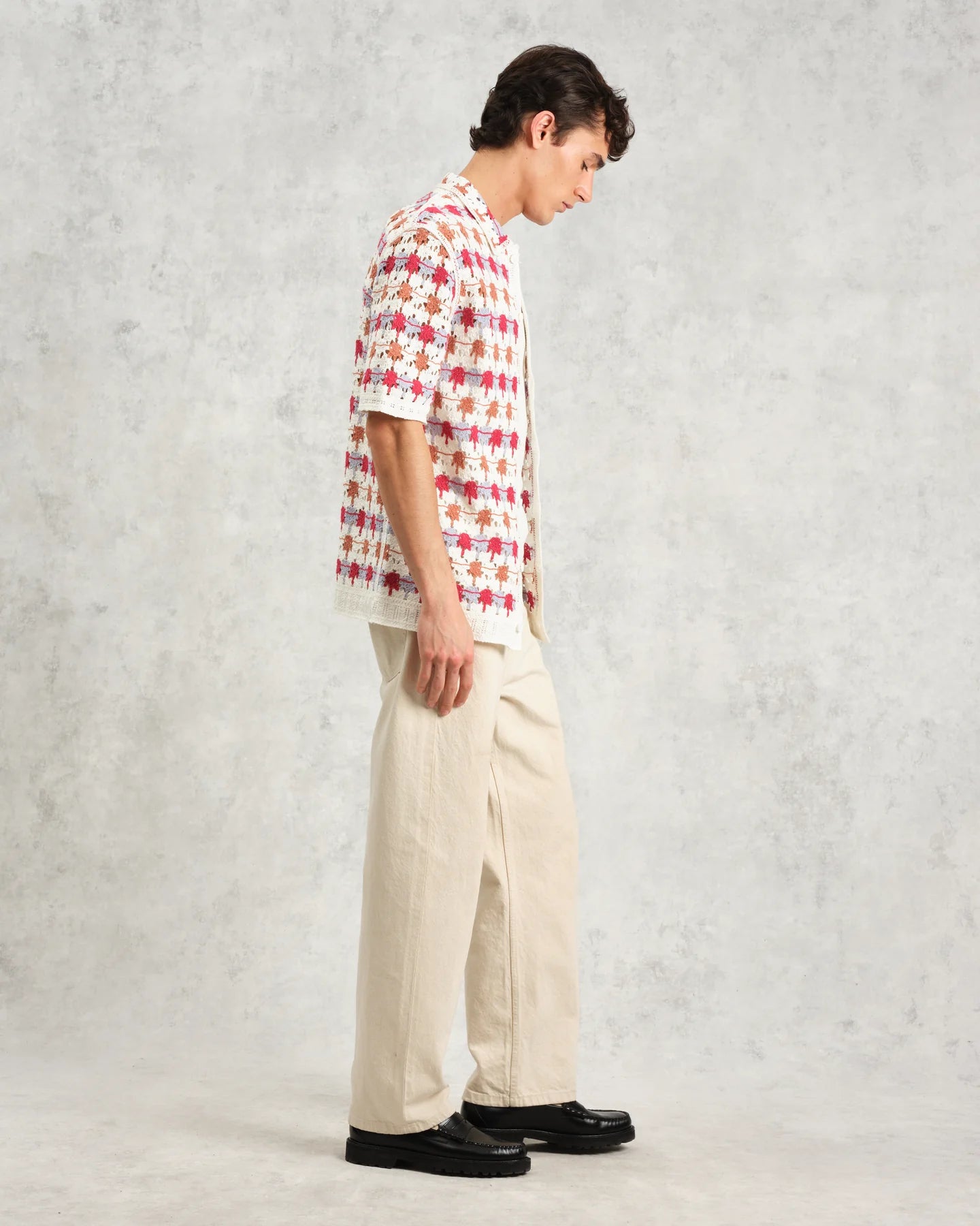 ポルトシャツ SPLASH CROCHET (ECRU/MULTI)