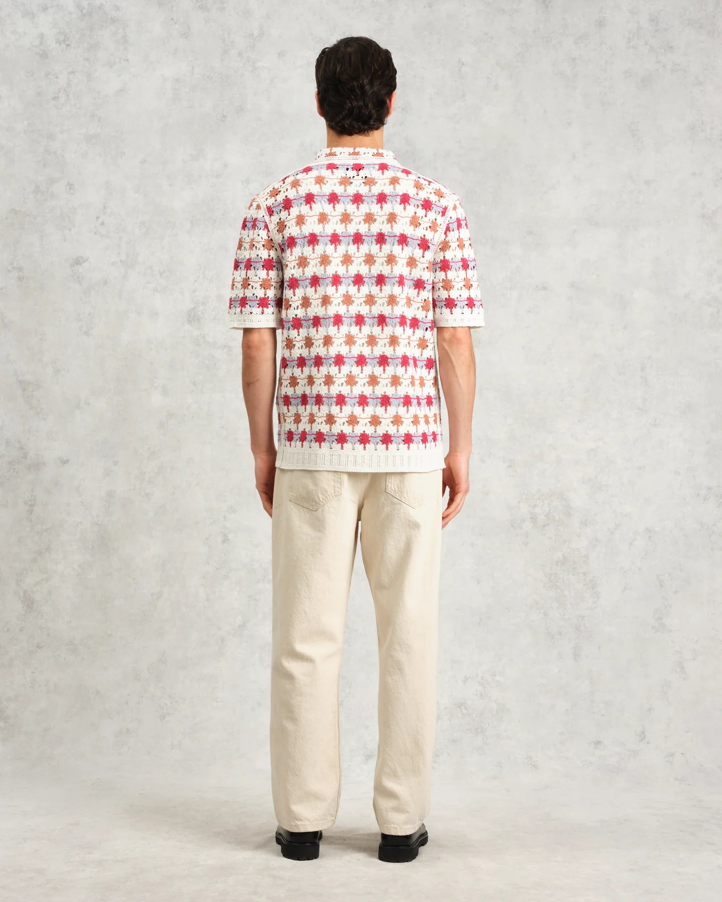 ポルトシャツ SPLASH CROCHET (ECRU/MULTI)