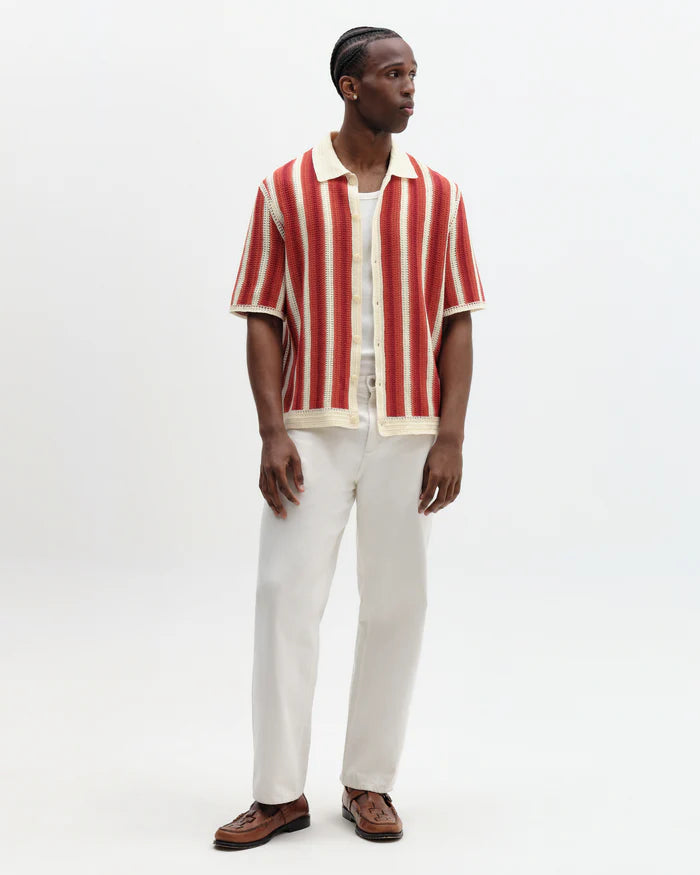 ポルトシャツ STRIPE (ECRU/ORANGE)