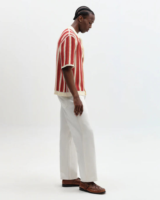 ポルトシャツ STRIPE (ECRU/ORANGE)