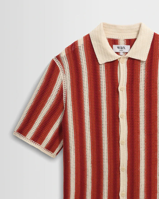 ポルトシャツ STRIPE (ECRU/ORANGE)
