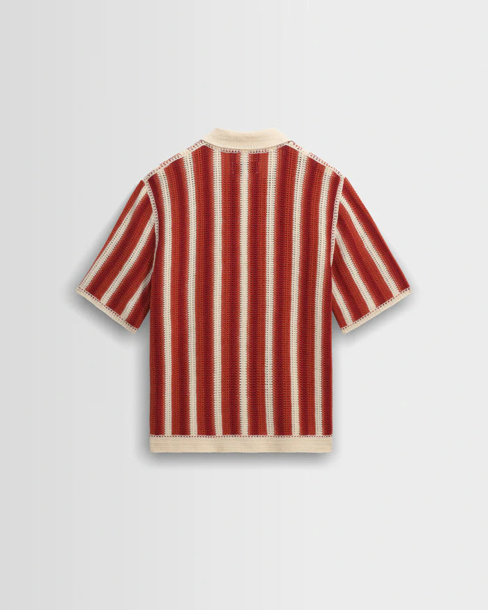 ポルトシャツ STRIPE (ECRU/ORANGE)
