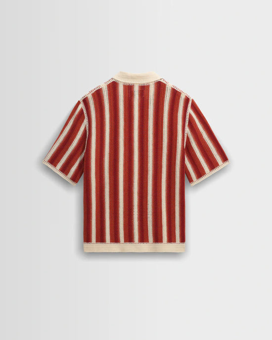 ポルトシャツ STRIPE (ECRU/ORANGE)