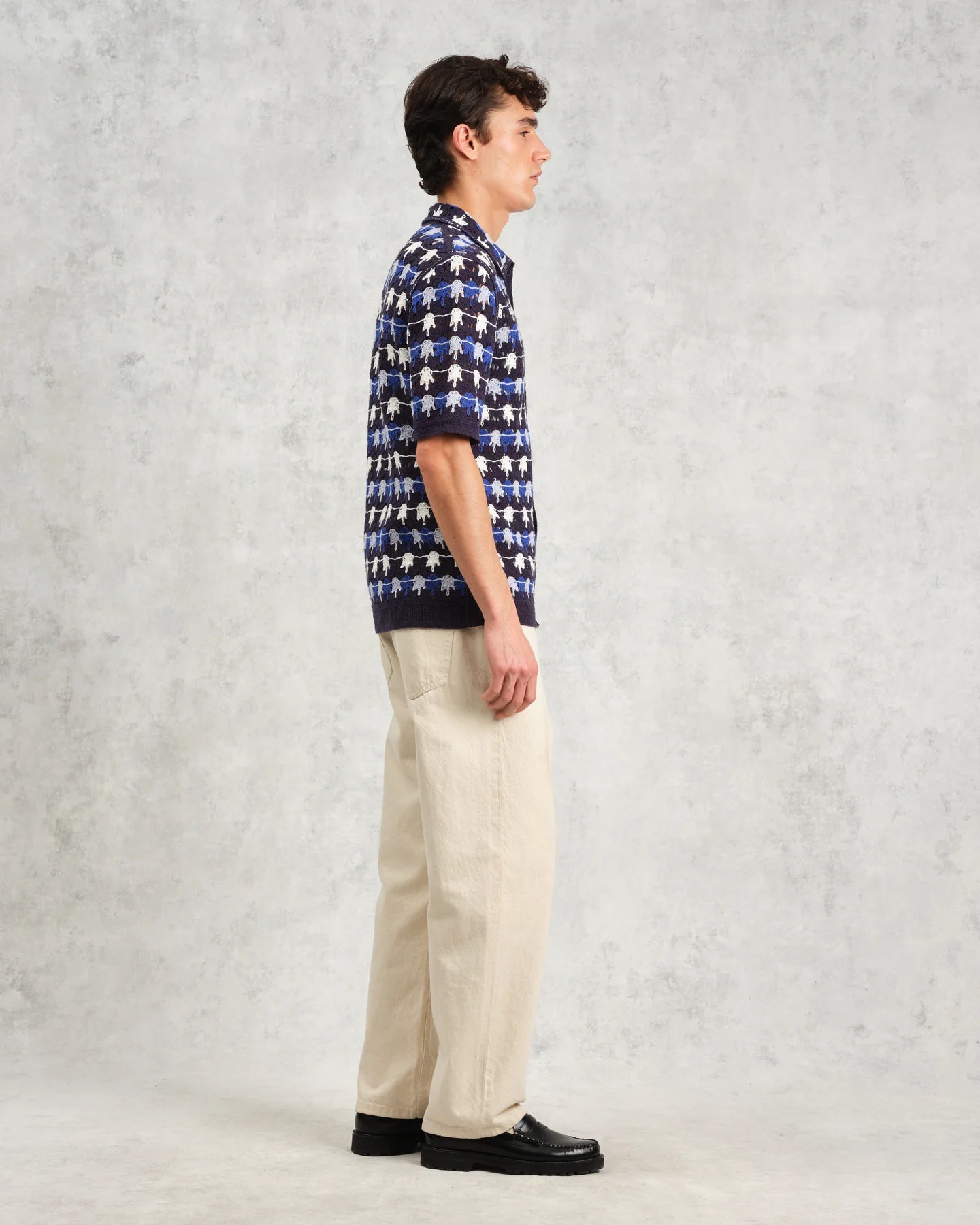 ポルトシャツ SPLASH CROCHET ( Navy )