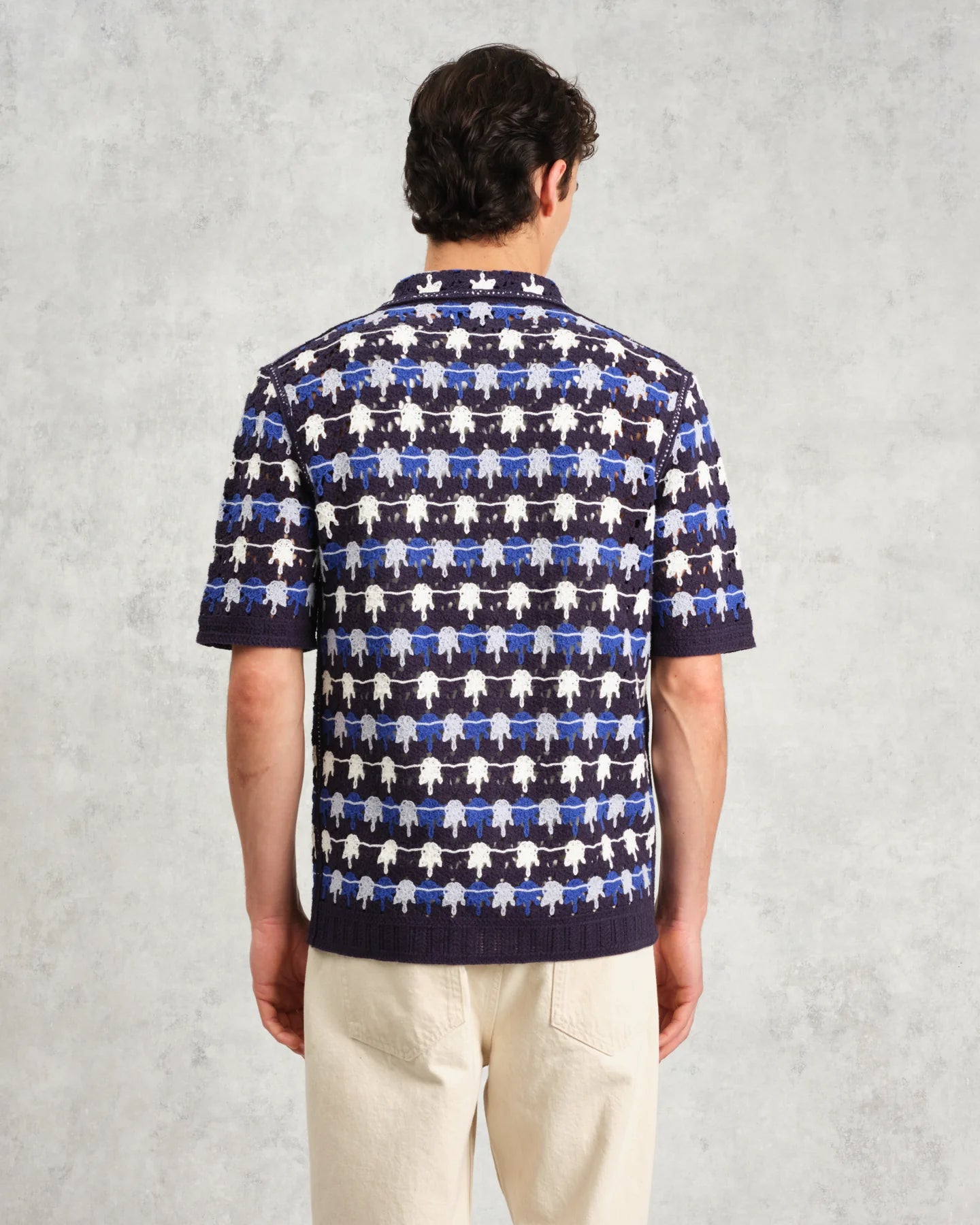 ポルトシャツ SPLASH CROCHET ( Navy )