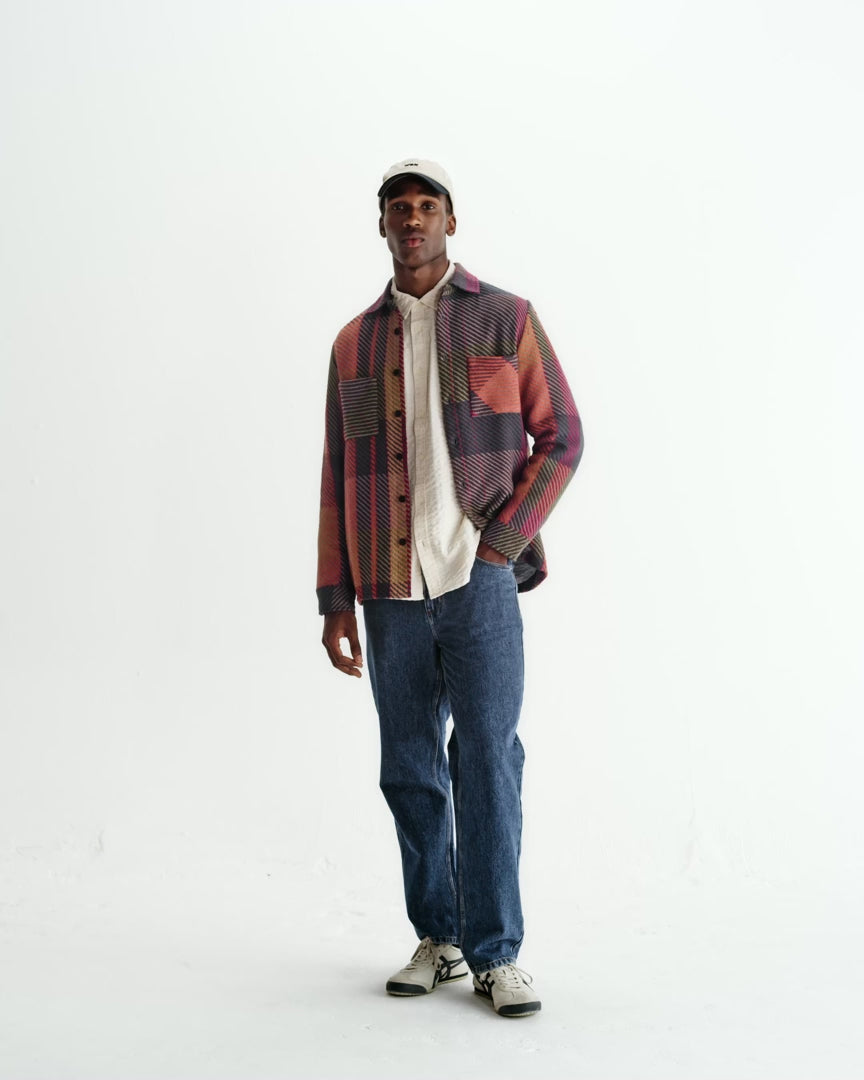 【予約】オーバーシャツ TEMPO CHECK (ORANGE/MULTI)