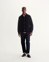 【予約】オーバーシャツ ROMER HEAVY CRINKLE COTTON (BLACK)