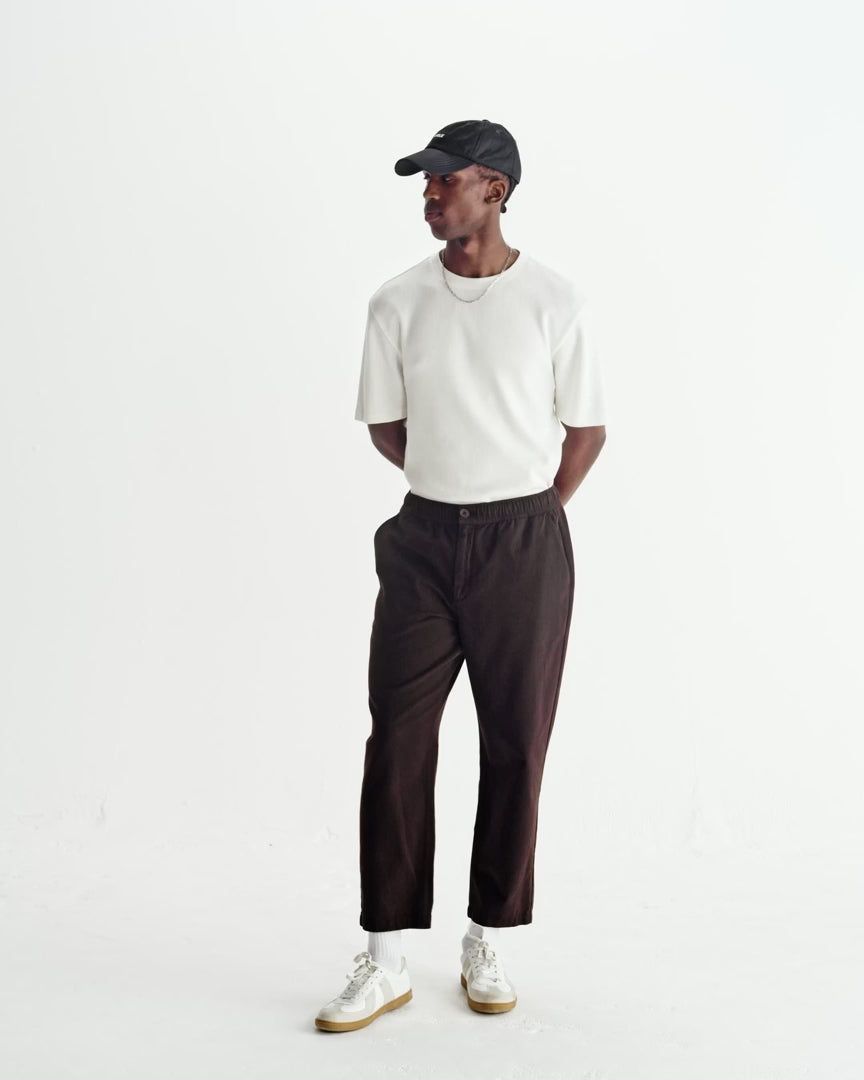 【予約】カートトラウザーズ ORGANIC COTTON TWILL (DARK BROWN)