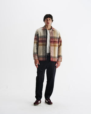 【予約】オーバーシャツ NOLAN WOOL BLEND CHECK (NATURAL MULTI)