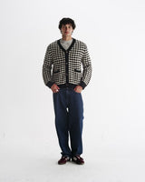 【予約】ウォーカーカーディガン BUBBLE KNIT (BLACK/ECRU)