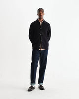 【予約】オーバーシャツ ROMER HEAVY CRINKLE COTTON (BLACK)