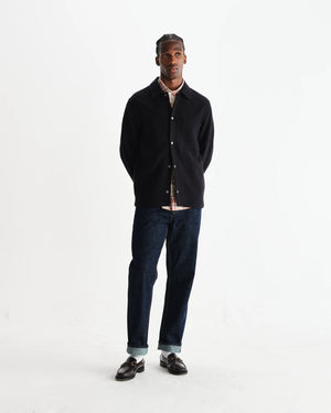 【予約】オーバーシャツ ROMER HEAVY CRINKLE COTTON (BLACK)