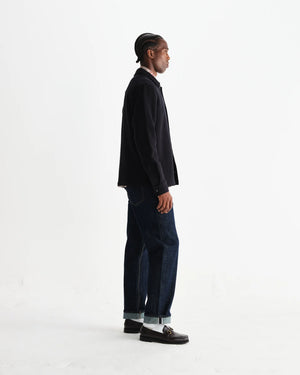 【予約】オーバーシャツ ROMER HEAVY CRINKLE COTTON (BLACK)