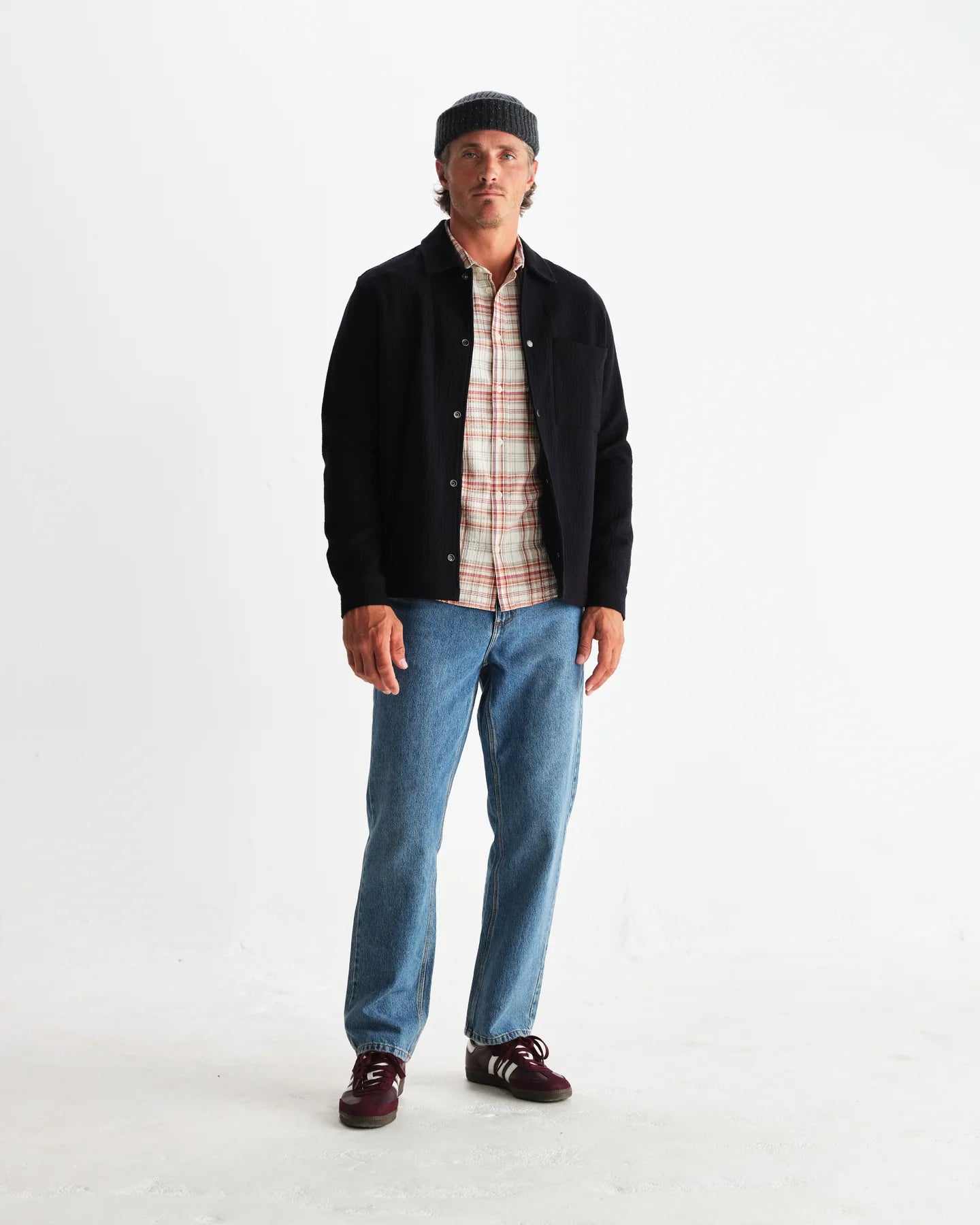 オーバーシャツ ROMER HEAVY CRINKLE COTTON (BLACK)