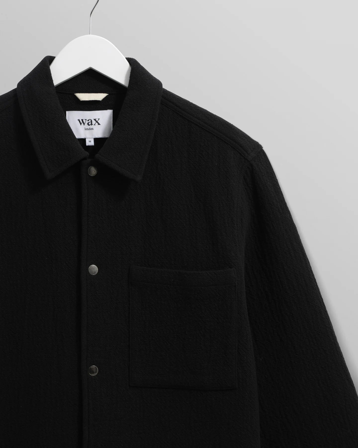 オーバーシャツ ROMER HEAVY CRINKLE COTTON (BLACK)