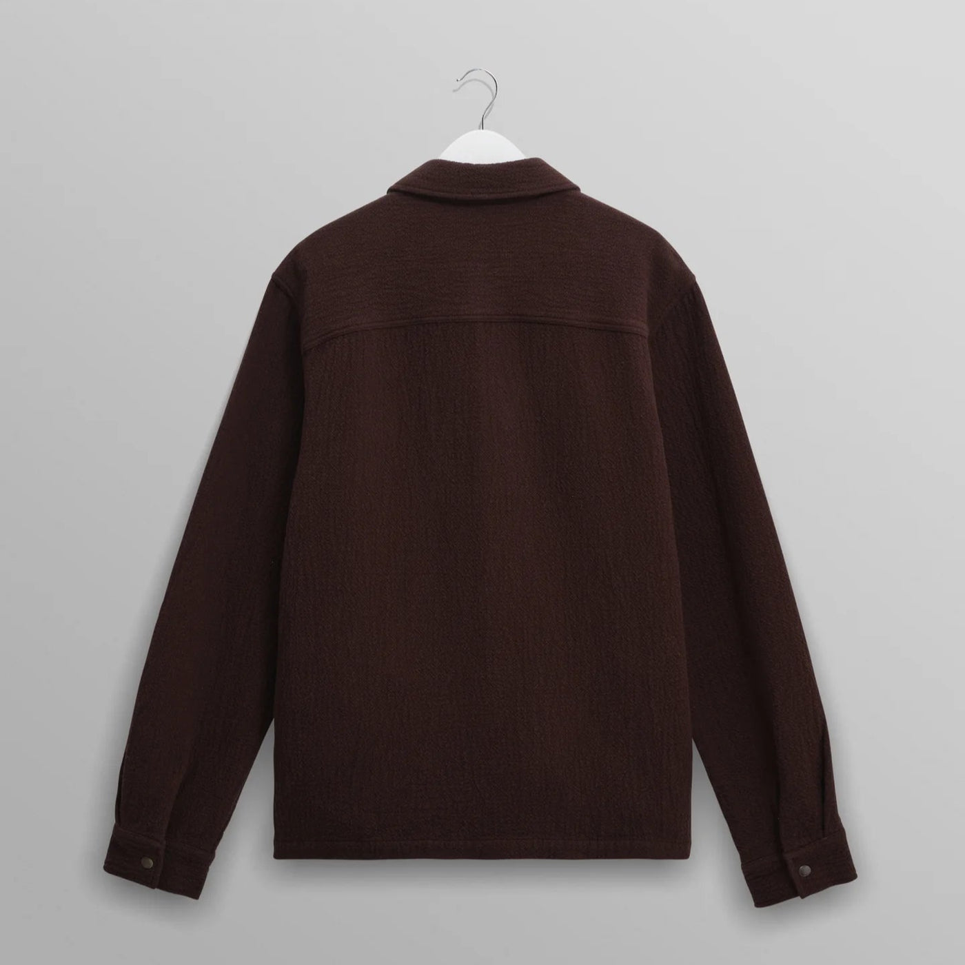 ローマ―シャツ HEAVY CRINKLE COTTON (DARK BROWN)【ワックスロンドン