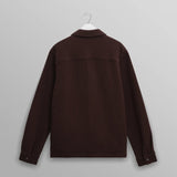 【予約】オーバーシャツ ROMER HEAVY CRINKLE COTTON (DARK BROWN)