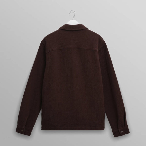 【予約】オーバーシャツ ROMER HEAVY CRINKLE COTTON (DARK BROWN)