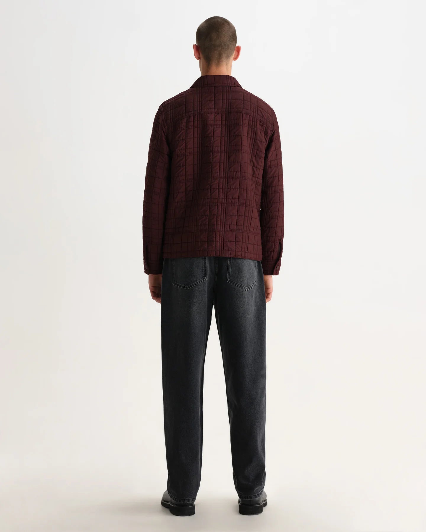 オーバーシャツ ROMER CHECK QUILTN (DARK BURGUNDY)