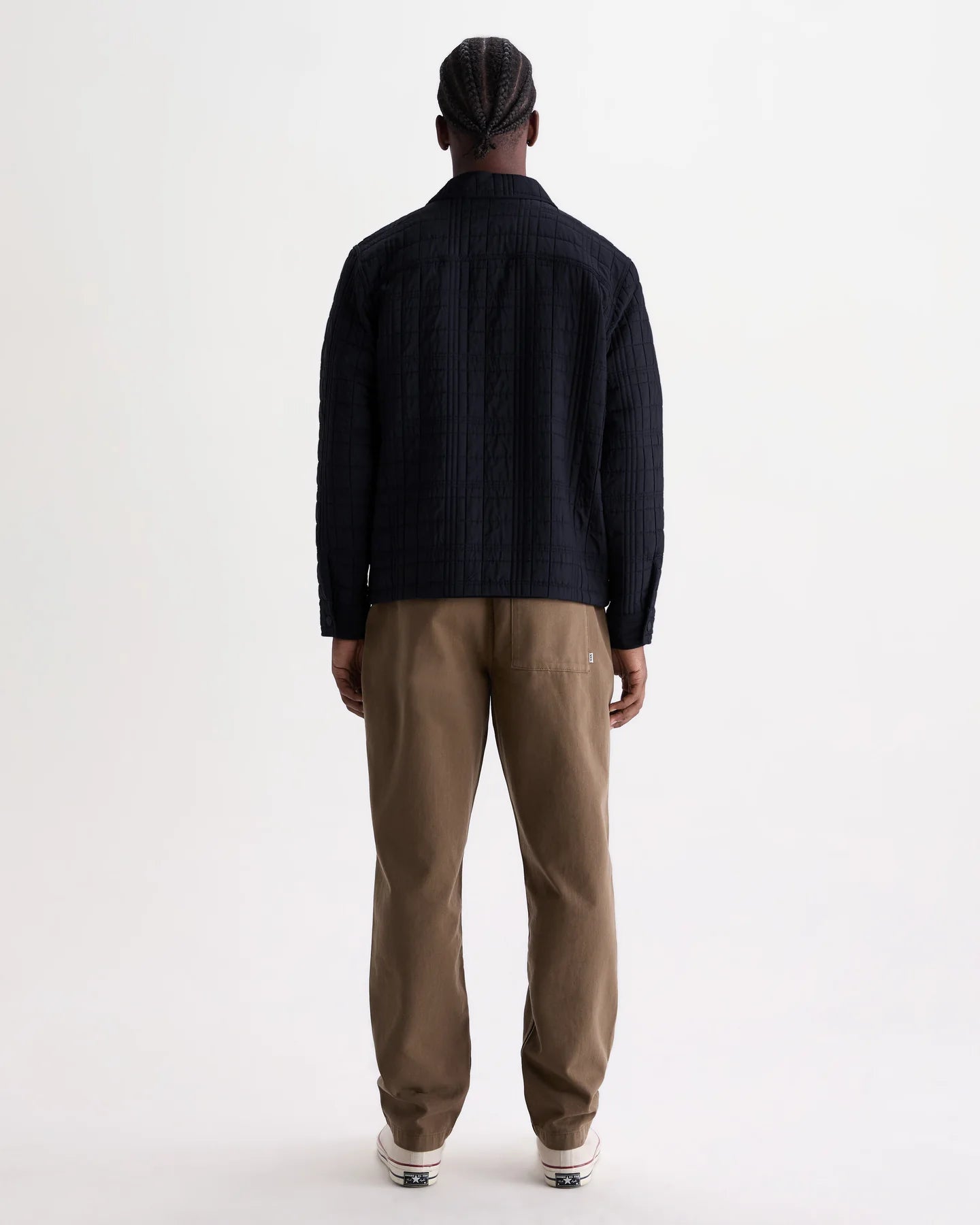 オーバーシャツ ROMER CHECK QUILTN (NAVY)