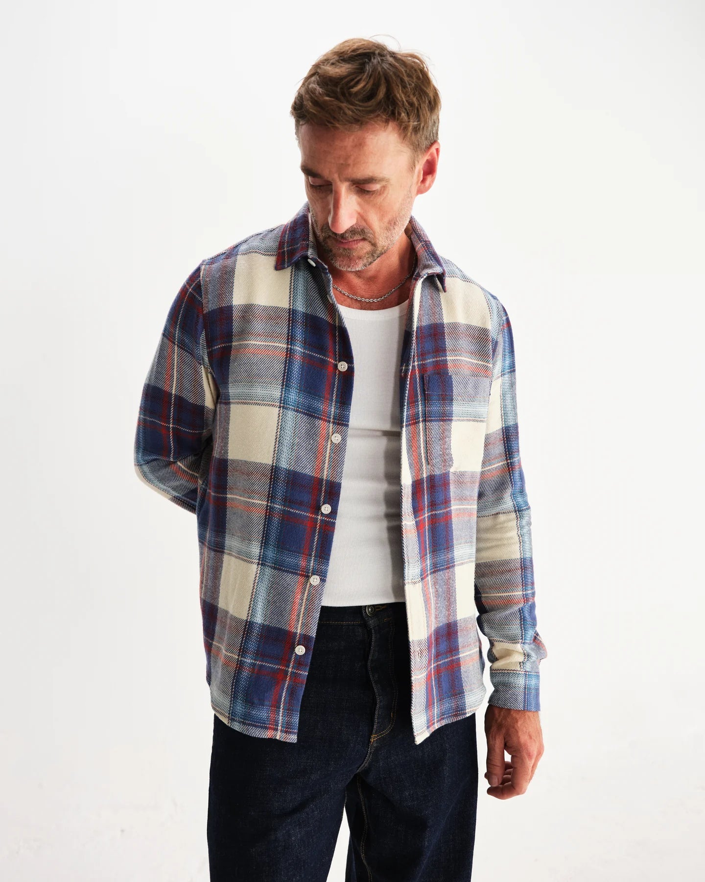 シェリーシャツ FLANNEL CHECK (BLUE/MULTI) - グリニッジ オンラインストア